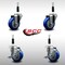 Service Caster 3.5'' SS Blue Poly Wheel Swivel 7/8'' Expanding Stem Caster Set 2 Brakes, 4PK SCC-SSEX20S3514-PPUB-BLUE-2-TLB-2-78 - alternate 4